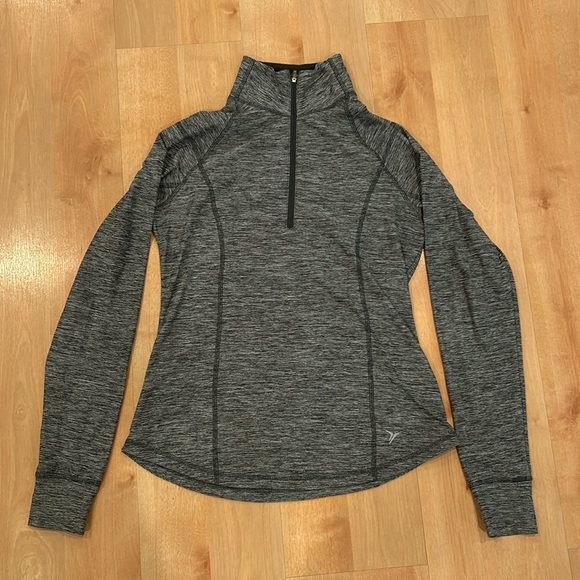 old navy activewear long sleeve gray quarter zip size small - Picture 1 of 7